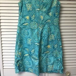 Lilly Pulitzer size 2 sea shell teal dress